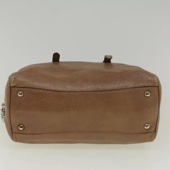 PRADA Hand Bag Leather Brown Auth yb407 - Picture 9 of 16